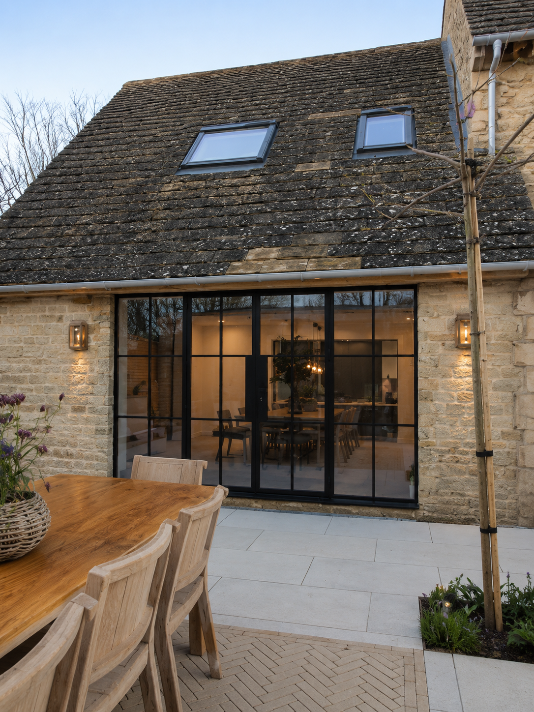 Completed steel backdoor to enhance this cottage renovation